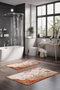 Mijölnir CT-5018 Juego de Alfombrillas de Baño 2 Piezas, Polyester, Antideslizante, Antibacteriano, 40x60 cm y 60x100 cm